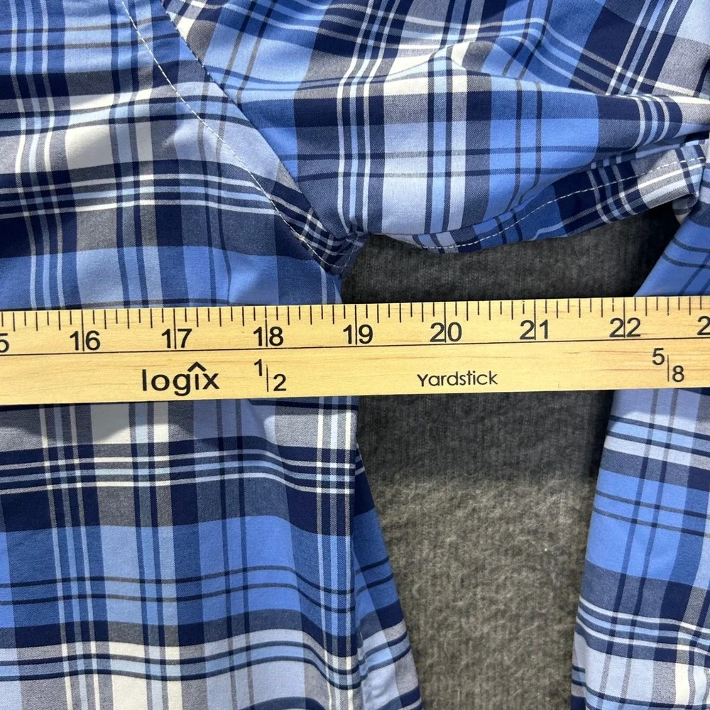 Polo Ralph Lauren Performance Kids Blue Plaid Button Down Shirt XL 18-20 L/S